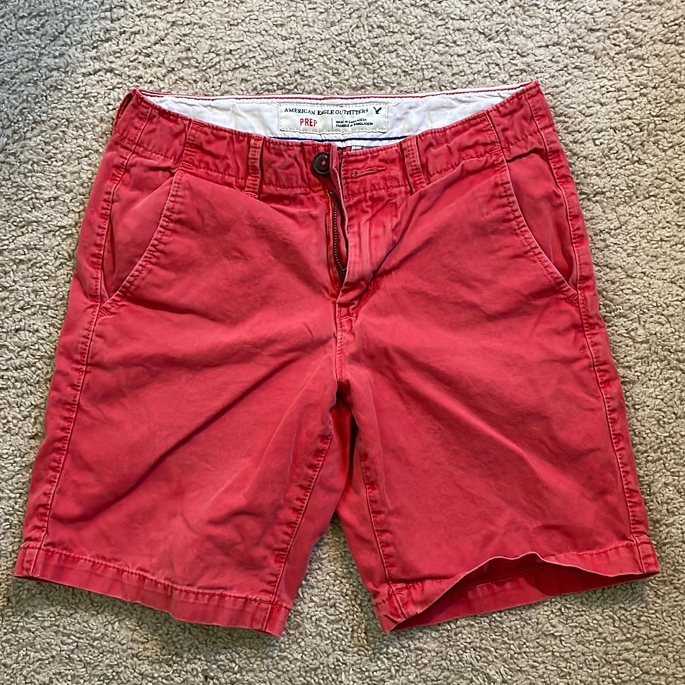 Red American Eagle Prep Shorts